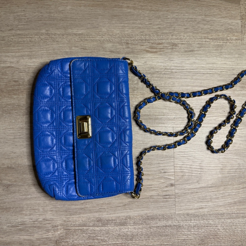 Paradox Royal Blue Quilted Crossbody Bag